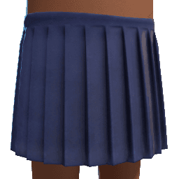 Blue Pleated Skirt